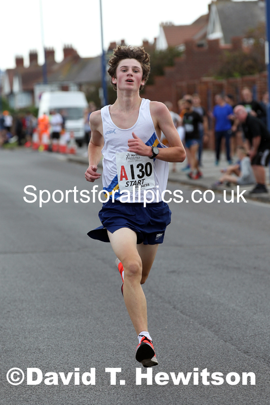 Mens under-17s 2021 Northern 6 and 4 Stage and Young Athletes Road Relays, Redcar. Photo: David T. Hewitson/Sports for All Pics